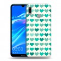 Дизайнерский пластиковый чехол для Huawei Y6 (2019) Сердечные узоры