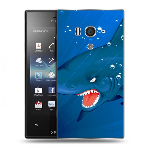 Дизайнерский пластиковый чехол для Sony Xperia acro S Акулы