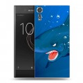 Дизайнерский пластиковый чехол для Sony Xperia XZs Акулы