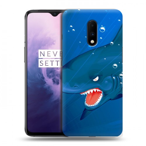 Дизайнерский пластиковый чехол для OnePlus 7 Акулы