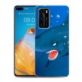 Дизайнерский пластиковый чехол для Huawei P40 Акулы