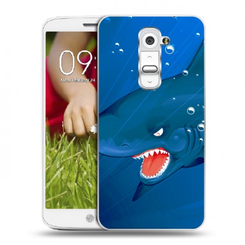 Дизайнерский пластиковый чехол для LG Optimus G2 mini Акулы
