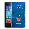 Дизайнерский пластиковый чехол для Microsoft Lumia 435 Акулы