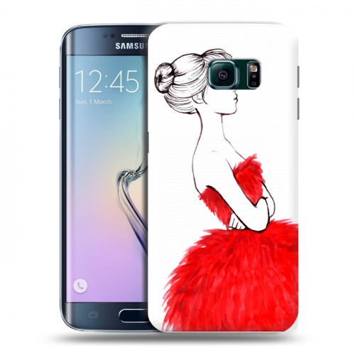 Дизайнерский пластиковый чехол для Samsung Galaxy S6 Edge Модные иллюстрации
