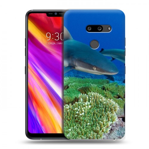 Дизайнерский пластиковый чехол для LG G8 ThinQ Акулы