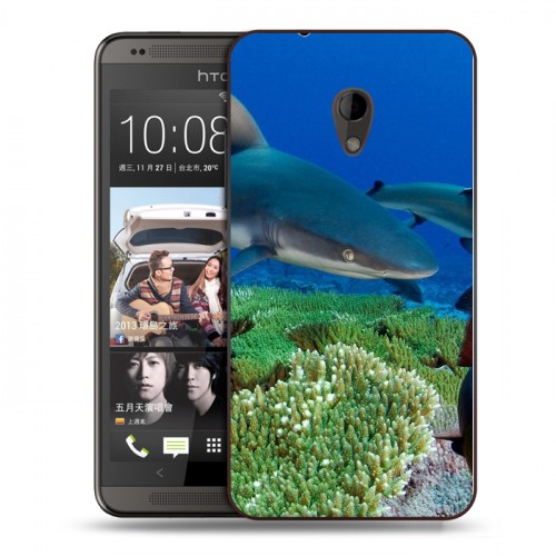 Дизайнерский пластиковый чехол для HTC Desire 700 Акулы