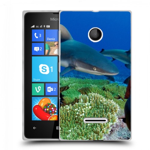 Дизайнерский пластиковый чехол для Microsoft Lumia 435 Акулы