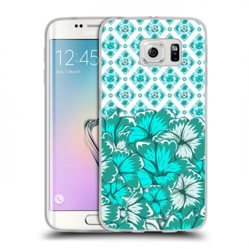 Дизайнерский пластиковый чехол для Samsung Galaxy S6 Edge Цветы и узоры