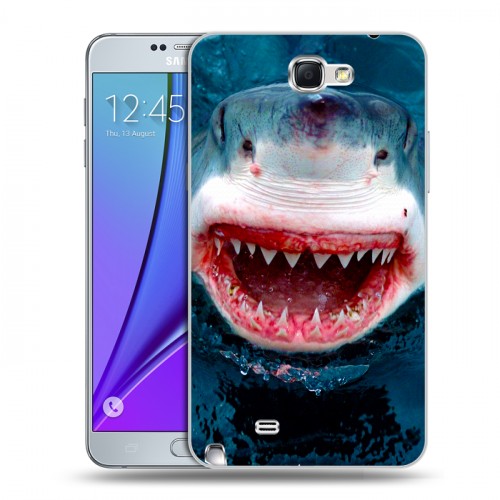 Дизайнерский пластиковый чехол для Samsung Galaxy Note 2 Акулы