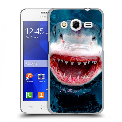 Дизайнерский пластиковый чехол для Samsung Galaxy Core 2 Акулы