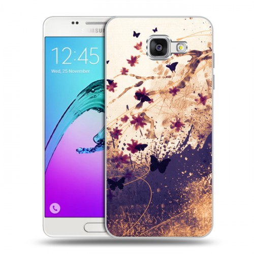 Дизайнерский силиконовый чехол для Samsung Galaxy A5 (2016) Цветочные мазки