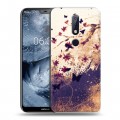 Дизайнерский пластиковый чехол для Nokia 6.1 Plus Цветочные мазки