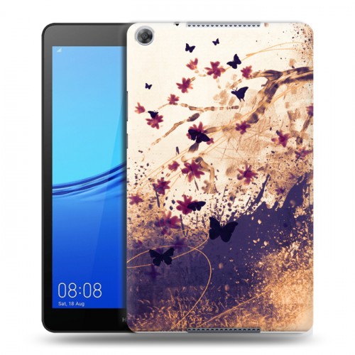 Дизайнерский силиконовый чехол для Huawei MediaPad M5 lite 8 Цветочные мазки