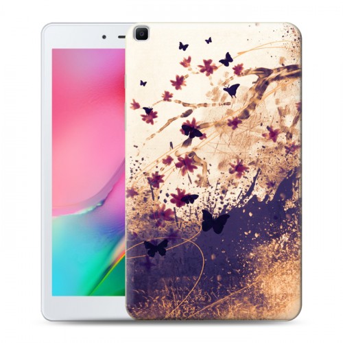 Дизайнерский силиконовый чехол для Samsung Galaxy Tab A 8.0 (2019) Цветочные мазки