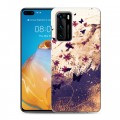 Дизайнерский пластиковый чехол для Huawei P40 Цветочные мазки