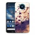 Дизайнерский силиконовый чехол для Nokia 8.3 Цветочные мазки