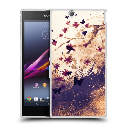 Дизайнерский пластиковый чехол для Sony Xperia Z Ultra  Цветочные мазки