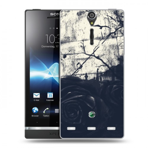 Дизайнерский пластиковый чехол для Sony Xperia S Цветочные мазки