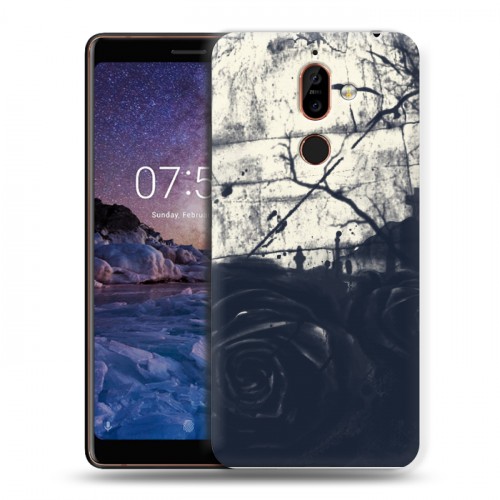 Дизайнерский пластиковый чехол для Nokia 7 Plus Цветочные мазки