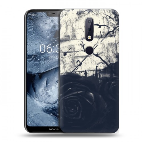 Дизайнерский пластиковый чехол для Nokia 6.1 Plus Цветочные мазки