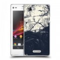 Дизайнерский пластиковый чехол для Sony Xperia L Цветочные мазки