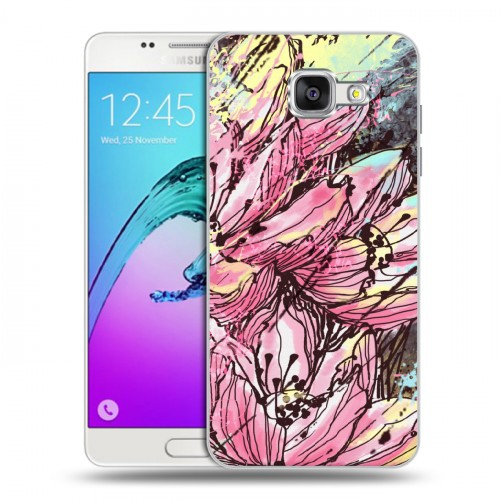 Дизайнерский силиконовый чехол для Samsung Galaxy A5 (2016) Цветочные мазки
