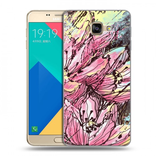 Дизайнерский силиконовый чехол для Samsung Galaxy A9 Цветочные мазки