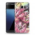 Дизайнерский пластиковый чехол для Samsung Galaxy Note 7 Цветочные мазки