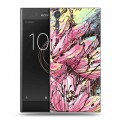 Дизайнерский пластиковый чехол для Sony Xperia XZs Цветочные мазки