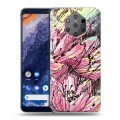 Дизайнерский силиконовый чехол для Nokia 9 PureView Цветочные мазки