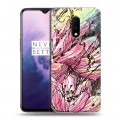 Дизайнерский пластиковый чехол для OnePlus 7 Цветочные мазки