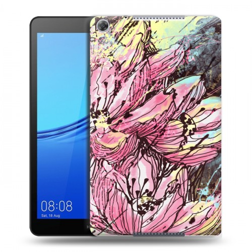 Дизайнерский силиконовый чехол для Huawei MediaPad M5 lite 8 Цветочные мазки