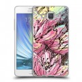 Дизайнерский пластиковый чехол для Samsung Galaxy A5 Цветочные мазки