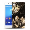 Дизайнерский пластиковый чехол для Sony Xperia Z3+ Цветочные мазки