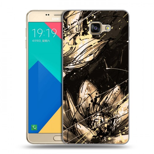 Дизайнерский силиконовый чехол для Samsung Galaxy A9 Цветочные мазки