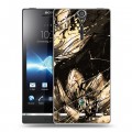 Дизайнерский пластиковый чехол для Sony Xperia S Цветочные мазки