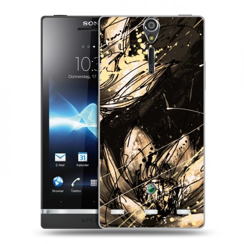 Дизайнерский пластиковый чехол для Sony Xperia S Цветочные мазки