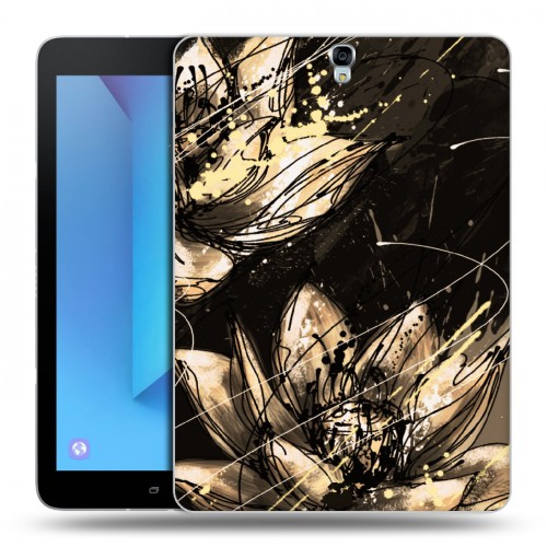 Дизайнерский силиконовый чехол для Samsung Galaxy Tab S3 Цветочные мазки