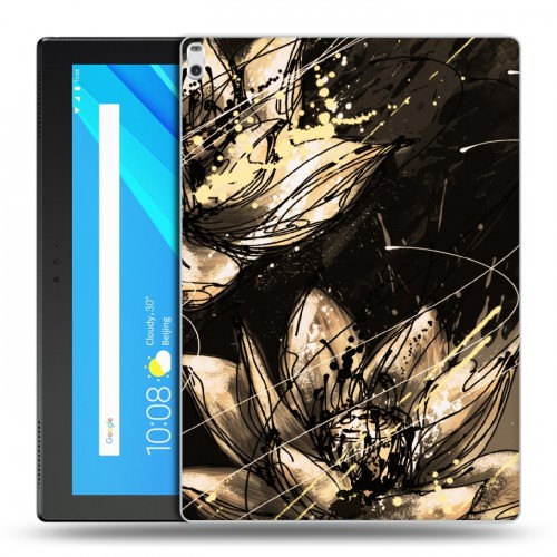 Дизайнерский силиконовый чехол для Lenovo Tab 4 10 Plus Цветочные мазки