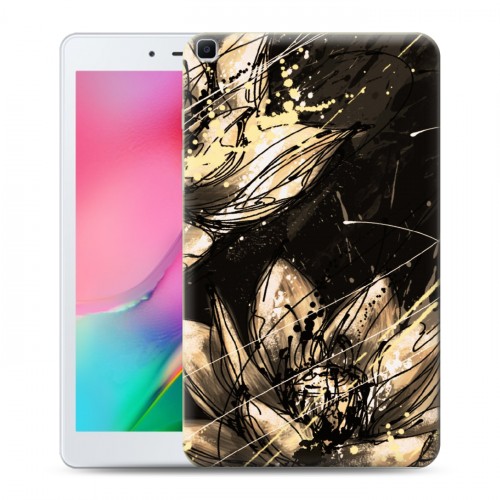 Дизайнерский силиконовый чехол для Samsung Galaxy Tab A 8.0 (2019) Цветочные мазки
