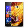 Дизайнерский пластиковый чехол для Microsoft Lumia 540 Цветочные мазки