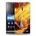 Дизайнерский пластиковый чехол для Sony Xperia S Цветочные мазки