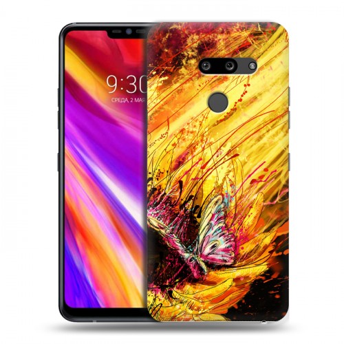 Дизайнерский пластиковый чехол для LG G8 ThinQ Цветочные мазки