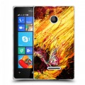 Дизайнерский пластиковый чехол для Microsoft Lumia 435 Цветочные мазки