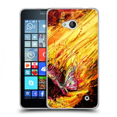 Дизайнерский пластиковый чехол для Microsoft Lumia 640 Цветочные мазки