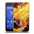 Дизайнерский пластиковый чехол для Sony Xperia E4g Цветочные мазки