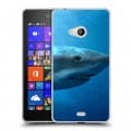 Дизайнерский пластиковый чехол для Microsoft Lumia 540 Акулы