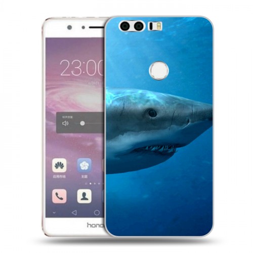 Дизайнерский пластиковый чехол для Huawei Honor 8 Акулы