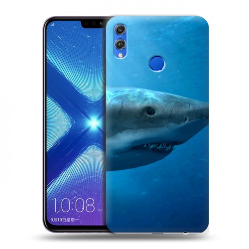 Дизайнерский силиконовый чехол для Huawei Honor 8X Акулы