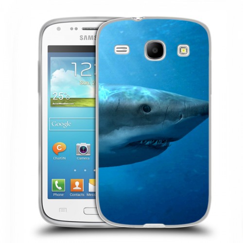 Дизайнерский пластиковый чехол для Samsung Galaxy Core Акулы